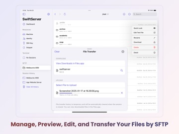 SwiftServer - SSH Client iPad screenshot 5