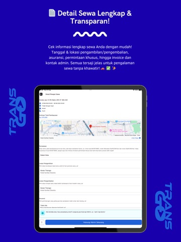 Transgo - Rental Mobil & Motor iPad screenshot 6