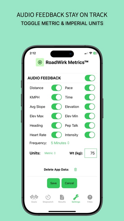 RoadWirk Metrics™  Fitness App screenshot-3