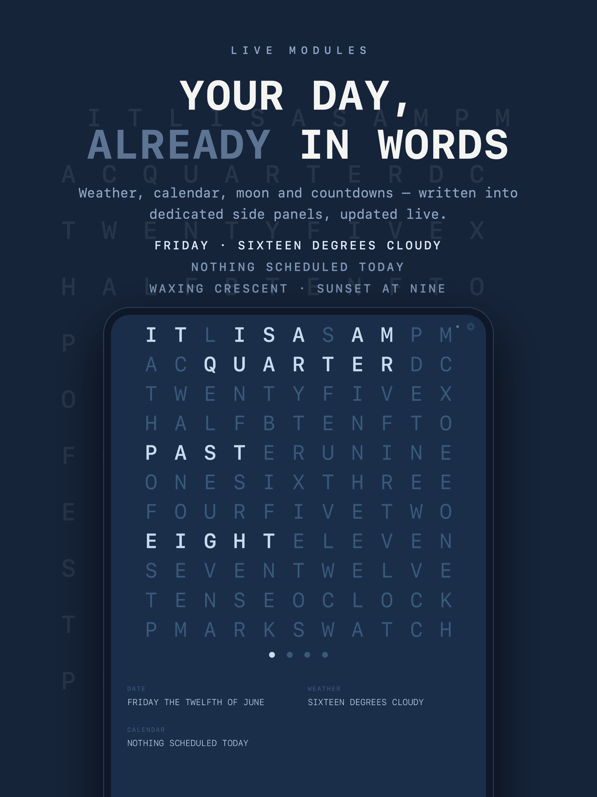 LEXIS - Word Clock Live Widget screenshot 15
