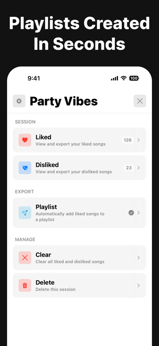 SongSwipe: Playlist Maker Screenshot 3 of 4