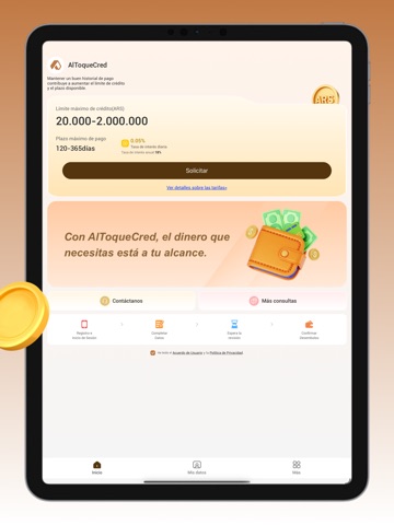 AlToqueCred-Prestamos Online iPad screenshot 2