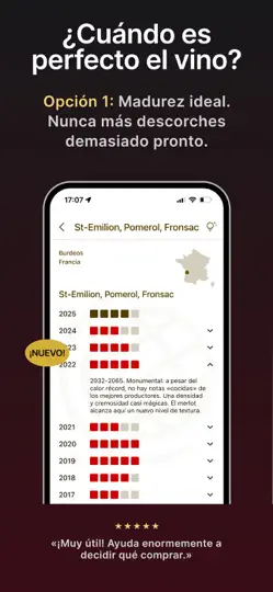 Captura de pantalla de Vino: Añadas Y Valoraciones en iPhone 3