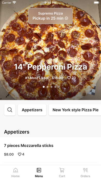 Supremo Pizza Authentico iPhone screenshot 2 - Food & Drink app