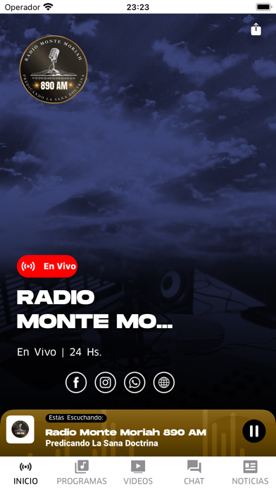 Radio Monte Moriah 890 AM Screenshot