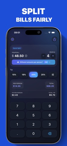 Tip Calculator Split Tiply Screenshot 2 of 5
