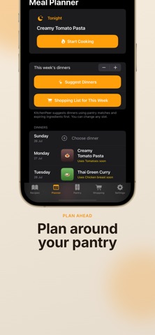 KitchenPeer: Pantry Cook Plans iPhone screenshot