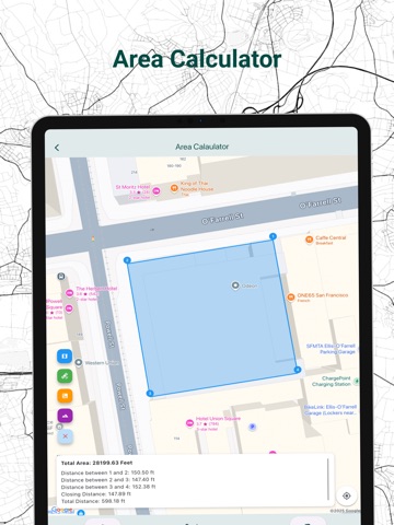 Live GPS Land Area Calculator iPad screenshot