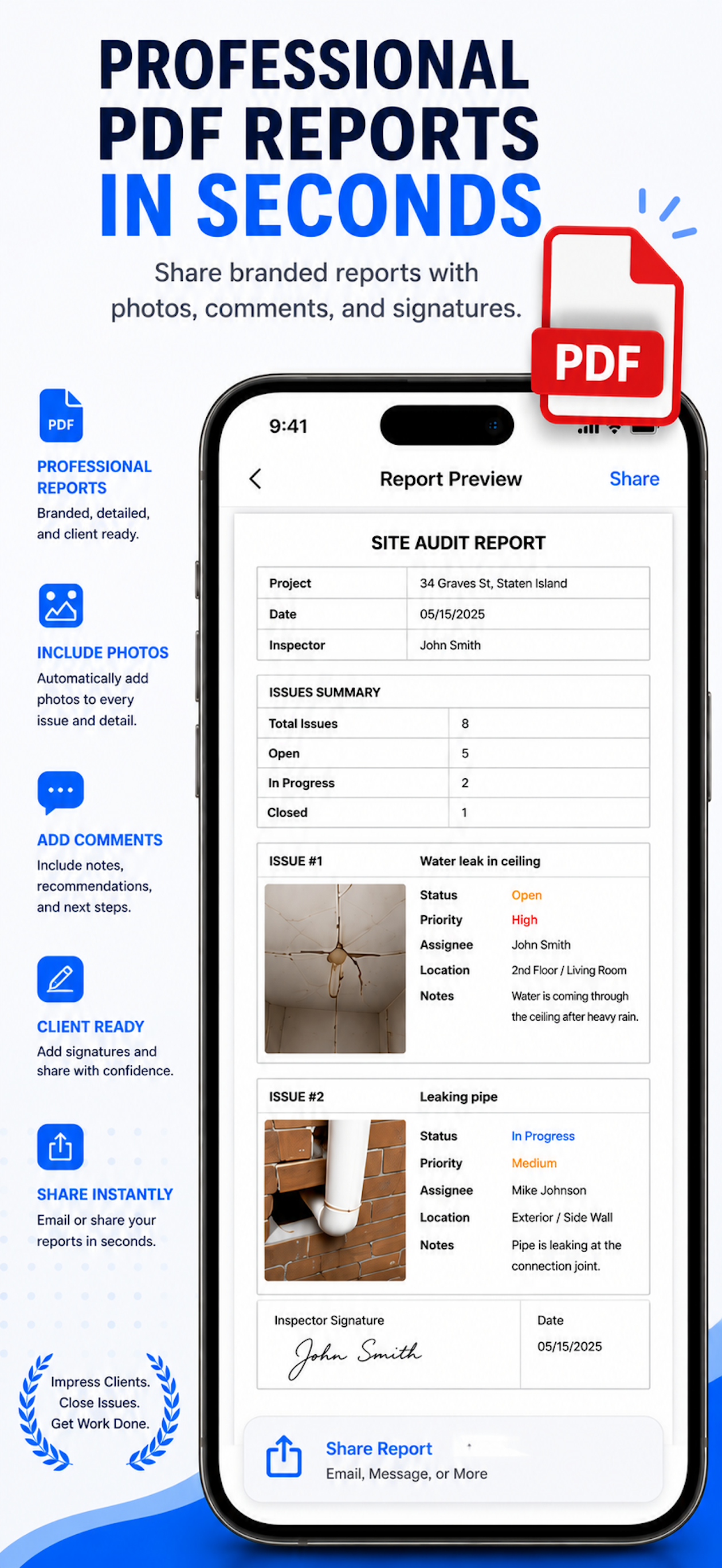 Site Audit - Punch, Snag Lists