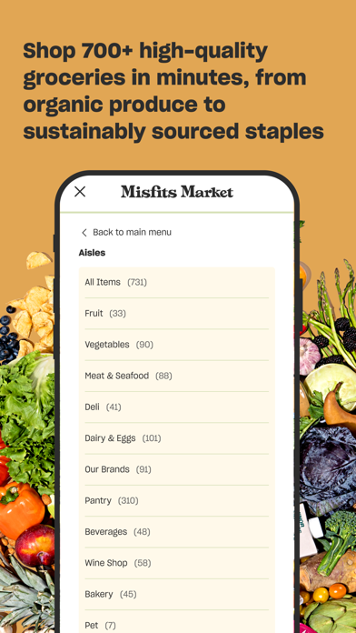 Misfits Market Grocery App Screenshot