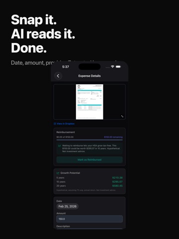 HSA Receipt Tracker: Tripl iPad screenshot