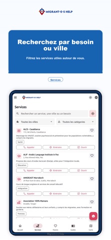 Migrant-e-s Help screenshot