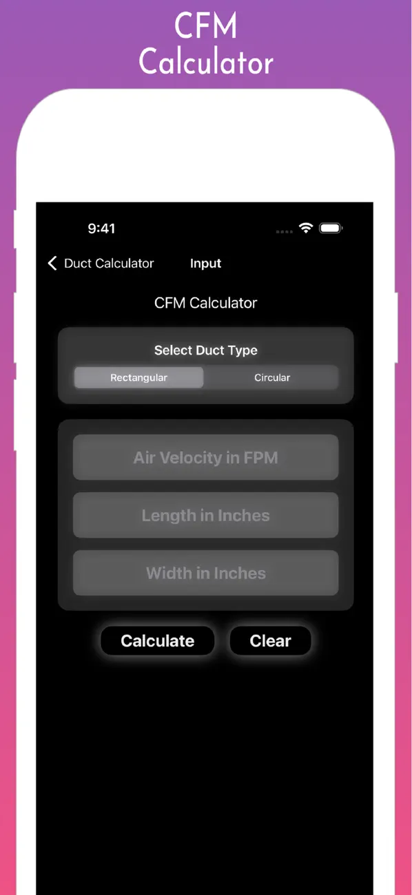 Screenshot #3 pour Duct Calculator Pro