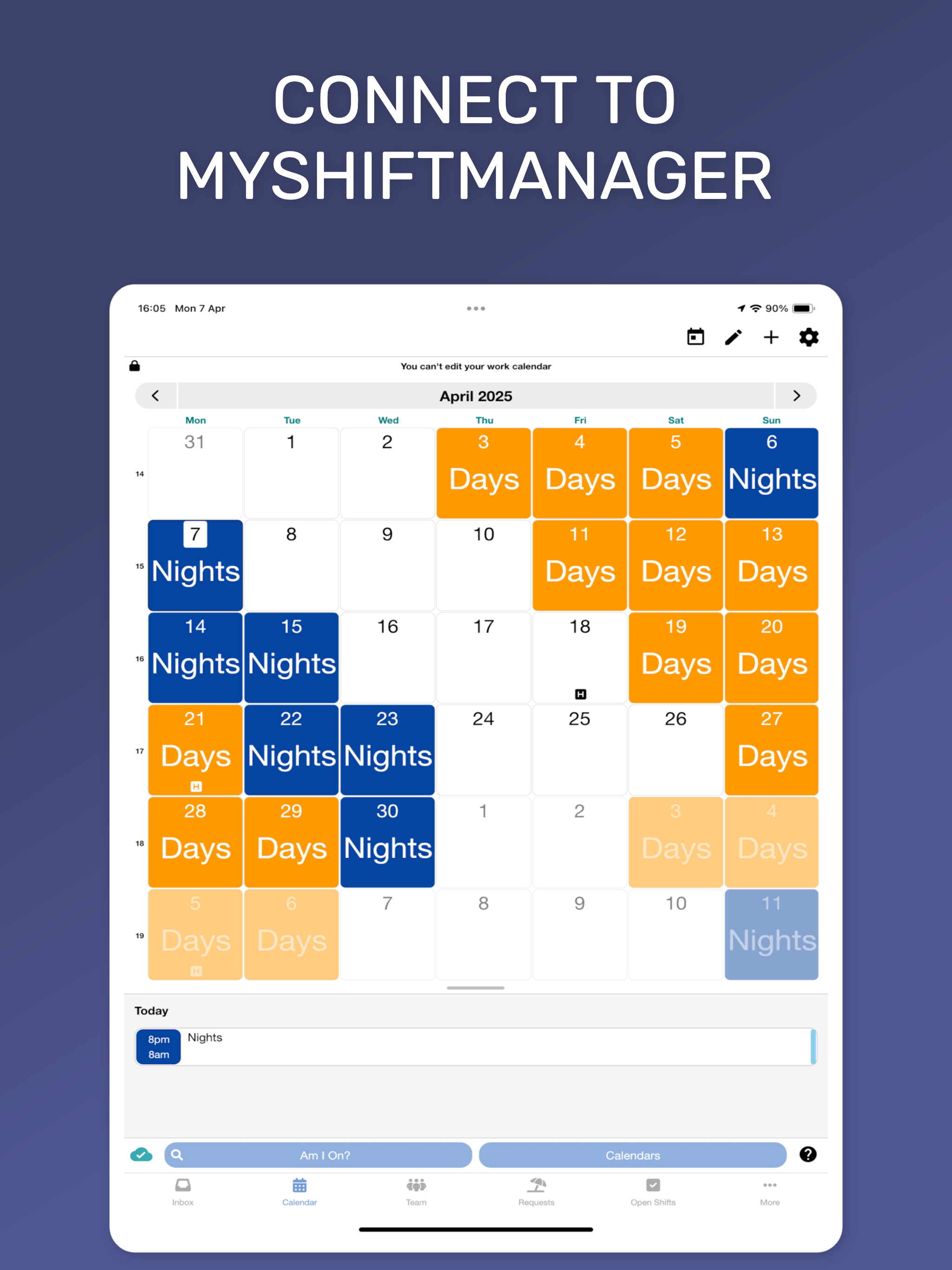 My Shift Planner - Calendar