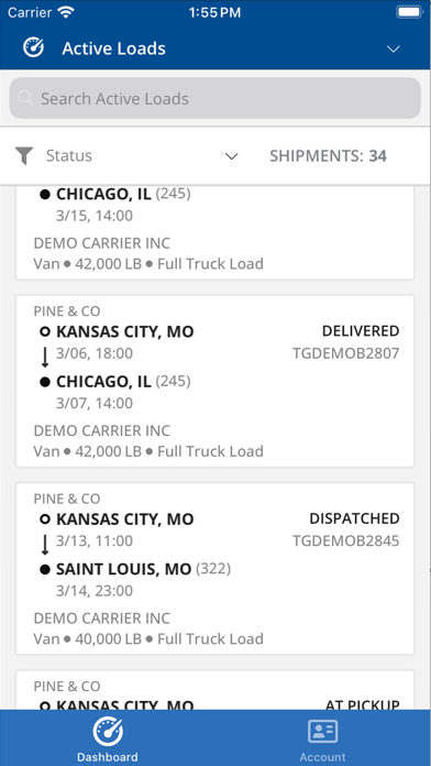 Port TMS iPhone screenshot 1 - Business app