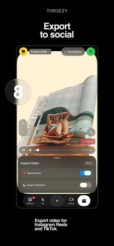 THR3EZY: 3D Video Reels Maker screenshot