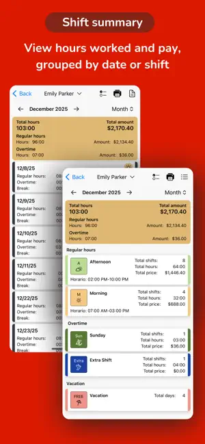 Work Shift Calendar & Paycheck screenshot 3