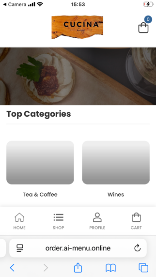 Cucina Cafe Ordering Screenshot 2 of 4