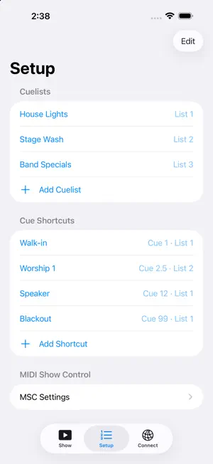 MSC Show Control screenshot 2
