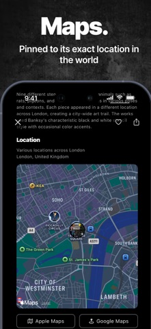 Banksy - Art Map & Gallery iPhone screenshot
