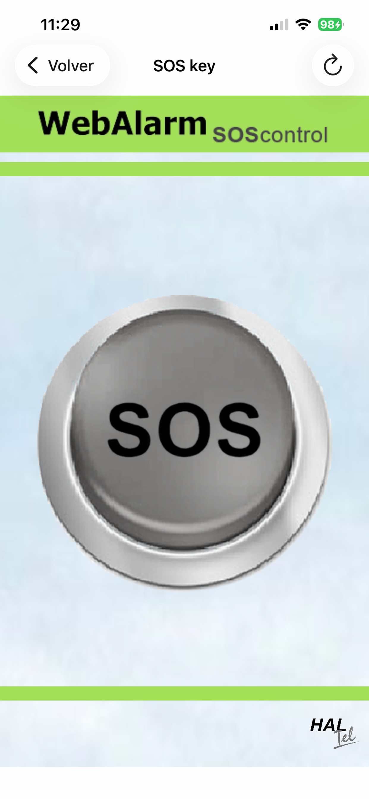 WebAlarm SOS key control screenshot 2