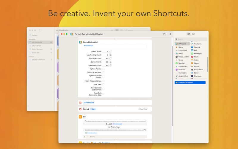 FMIndent screenshot