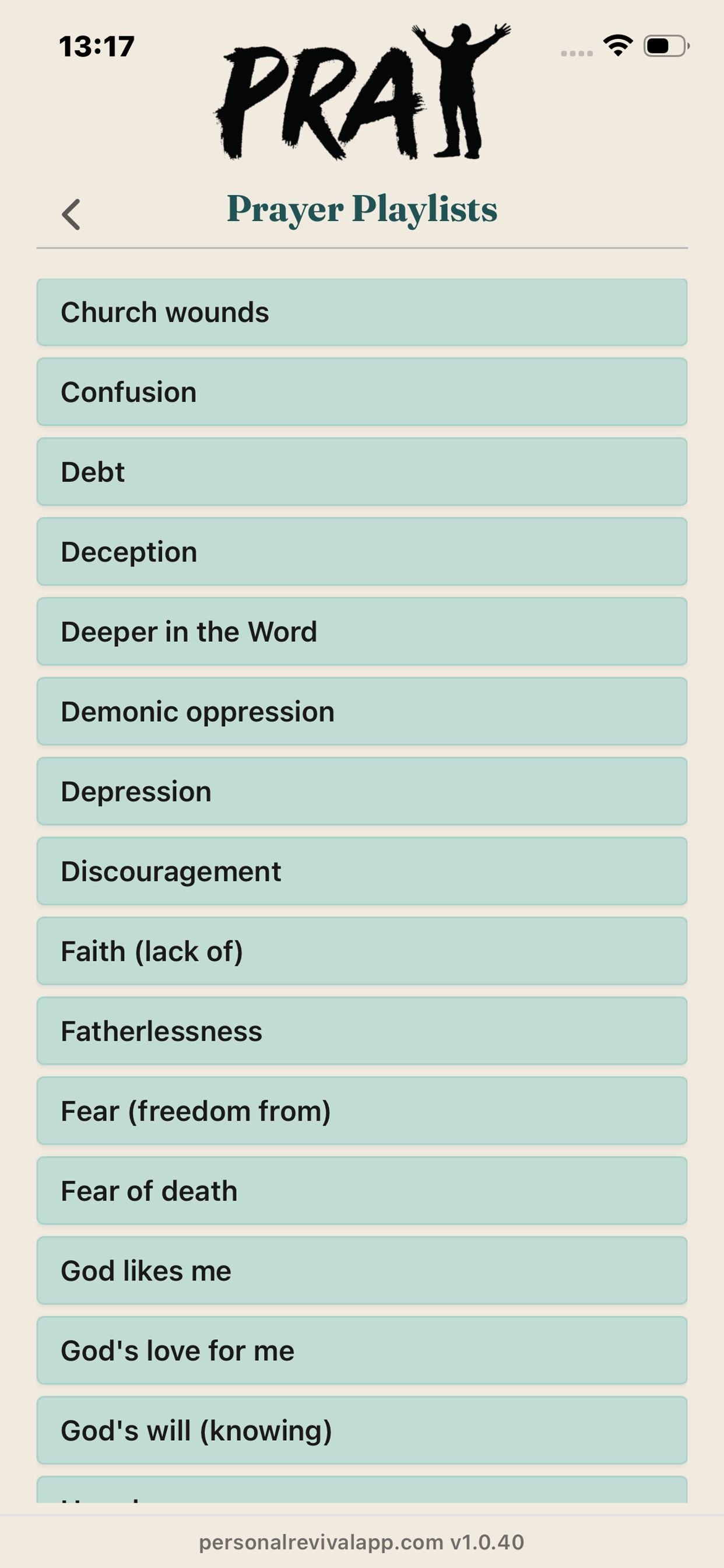 Personal Revival App