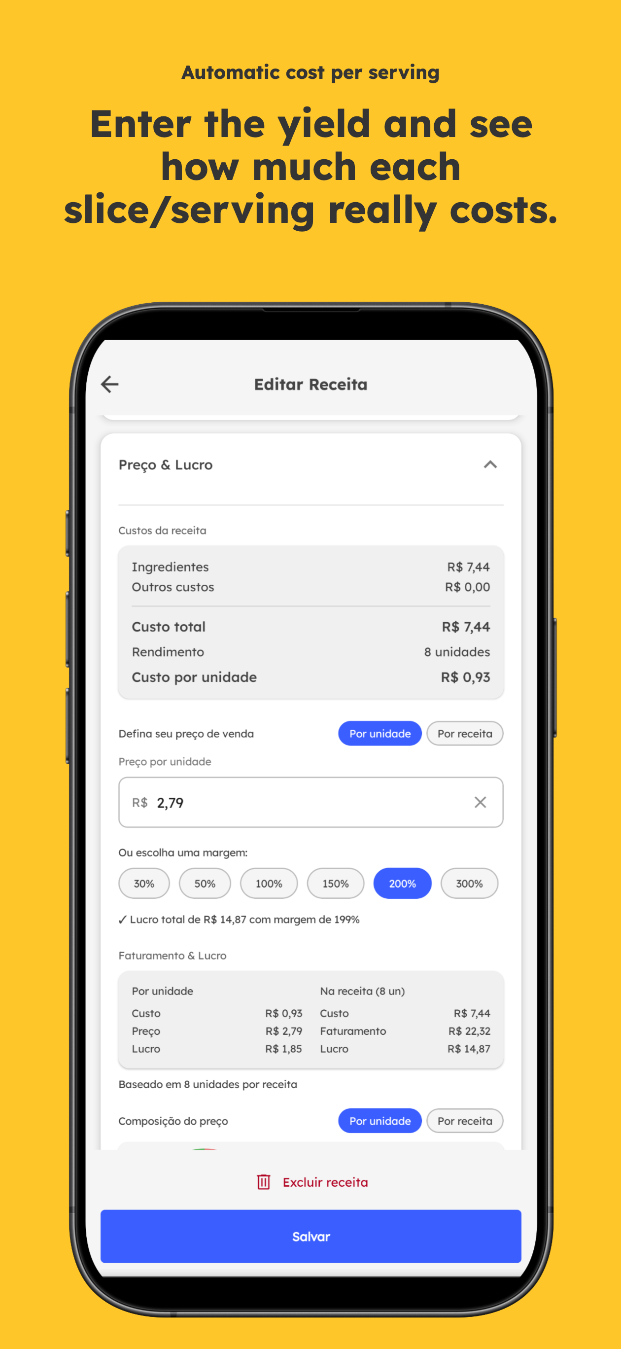 Food Cost & Recipe Pricing screenshot 2