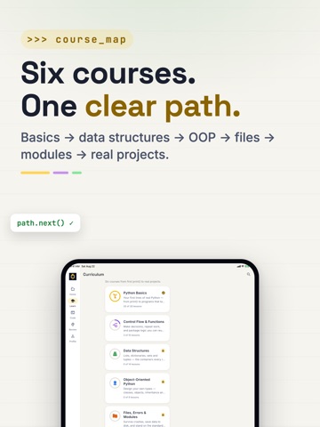 Learn Python: Coding Lessons iPad screenshot