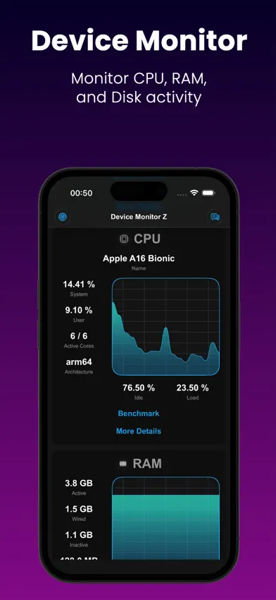 Device Monitor Z: CPU x RAM OS screenshot 2
