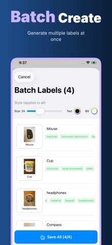 Labelary - Photo Text Label iPhone screenshot