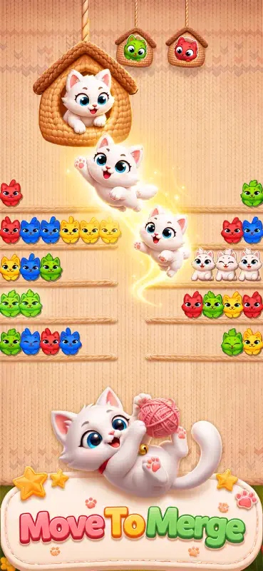 Cutie Sort - かわいい色分けゲーム screenshot 1 of 5