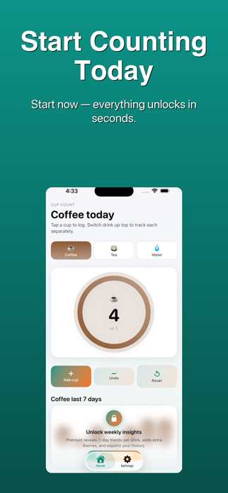 Cup Count - Water Tracker Screenshot 5 of 5