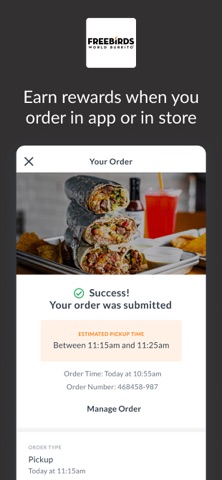 Freebirds World Burrito iPhone screenshot