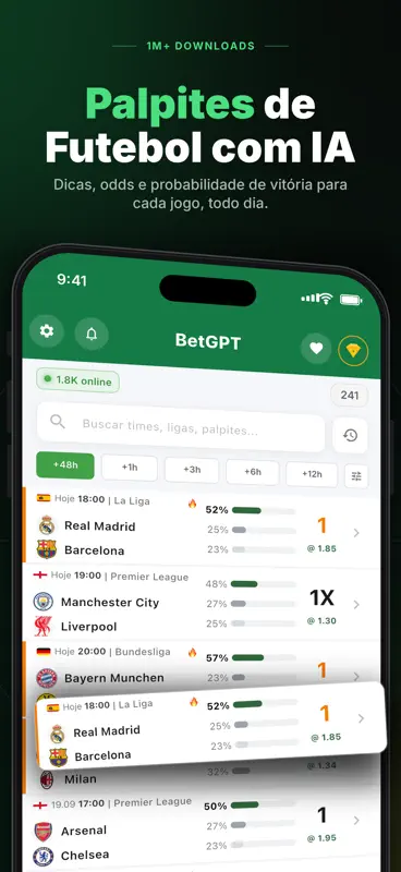 BetGPT - Pronósticos Fútbol IA screenshot 1 of 6