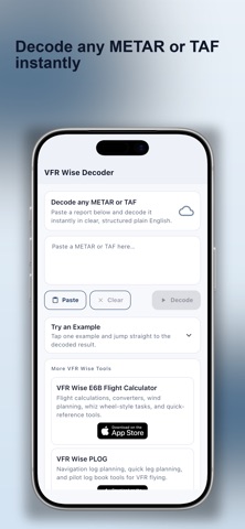 VFR Wise METAR & TAF Decoder Screenshot 1 of 3