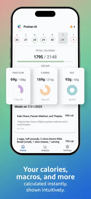 Poshan AI: Calorie Counter screenshot 2