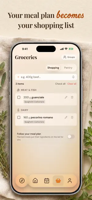 Zimmer: Weekly Meal Planner screenshot 2