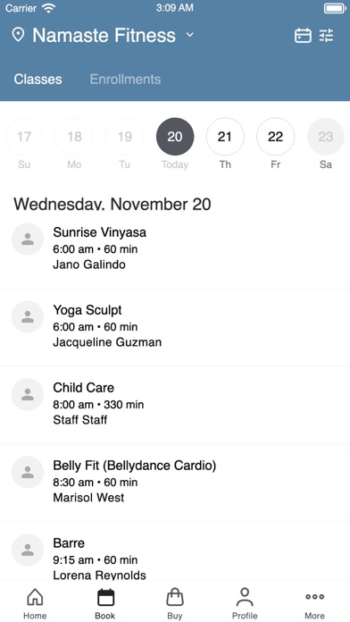 Namaste Fitness Screenshot