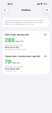 Workplace Log: Incident Diary iPhone screenshot