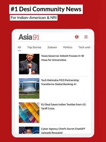 Asia91: Desi News USA iPad screenshot 5