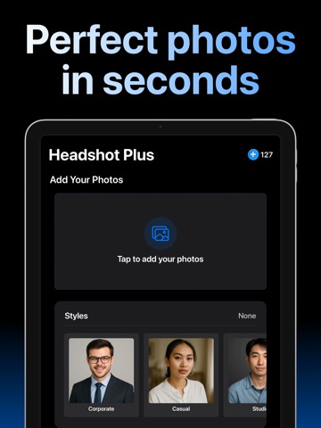 Headshot Plus: AI Headshots iPad screenshot