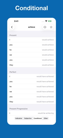 English Verb Conjugation iPhone screenshot