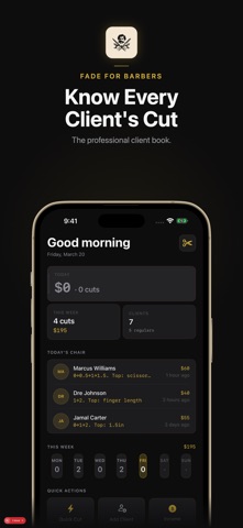 Barber Client Book - Fade iPhone screenshot