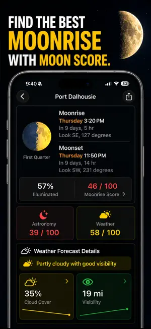 Mooncaster: Moon Phase Tracker screenshot 3