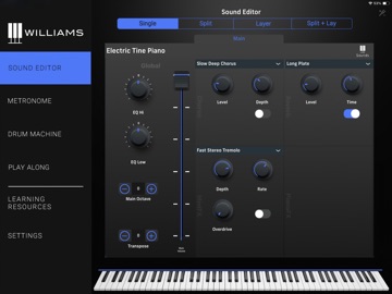 Williams Piano iPad screenshot
