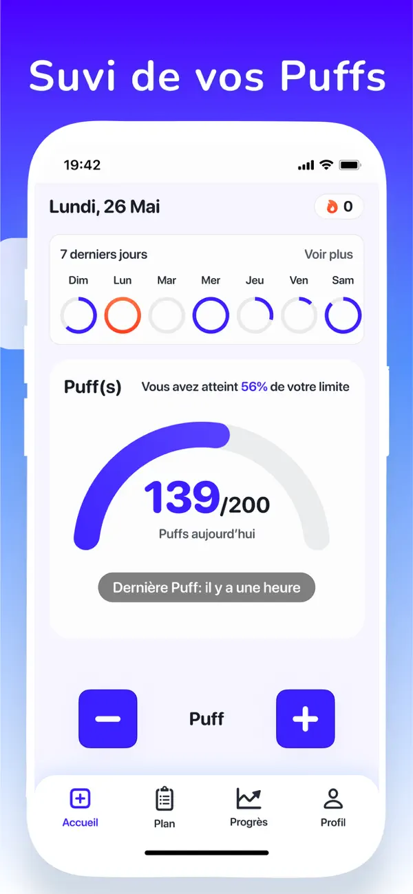 Screenshot #2 pour Puff Count: Arrêter de Vape