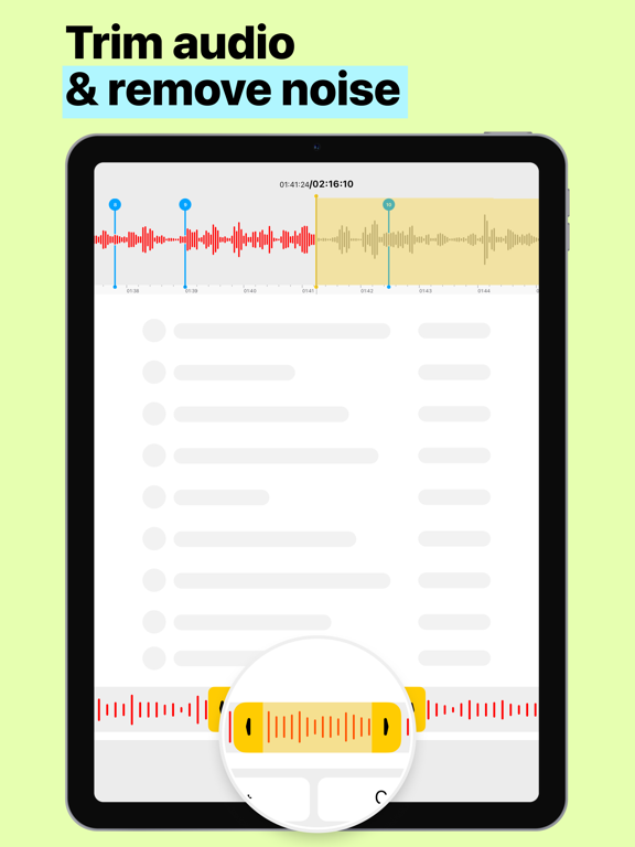 Voice Recorder: Speech-to-Text iPad screenshot 5 - Utilities app