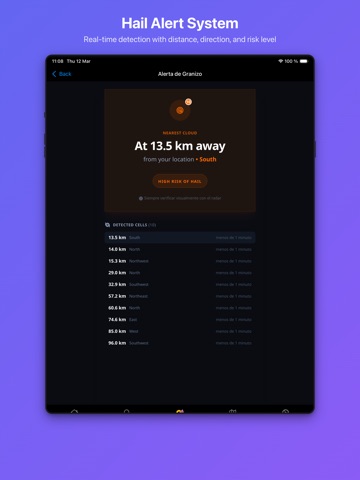 Contingencias: Weather & Hail iPad screenshot