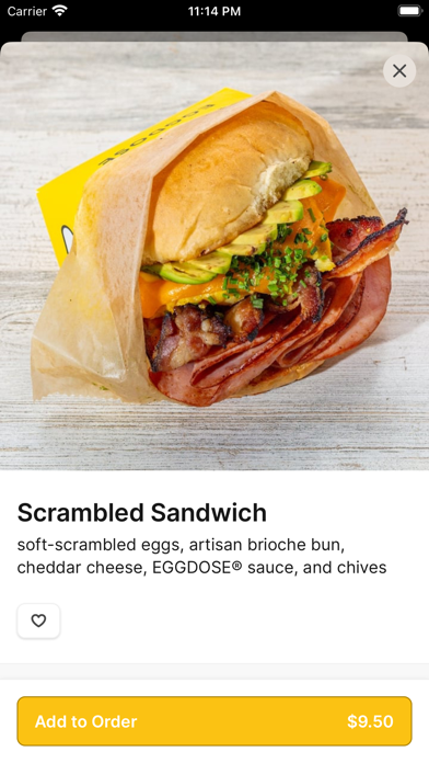 EGGDOSE iPhone screenshot 3 - Food & Drink app